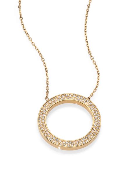 michael kors logo circle pendant necklace|Michael Kors wedding rings.